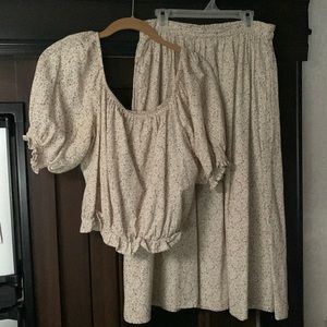 Little Cottonwood 2 piece nursing friendly poppy dress